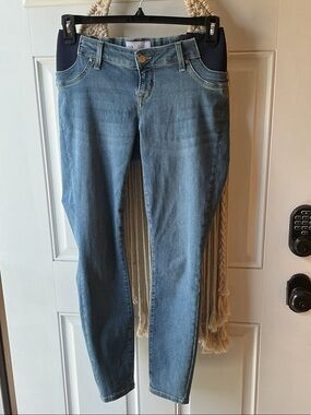 Gaps Blue Maternity Jeggings with Stretch Panel - , Women Jeans